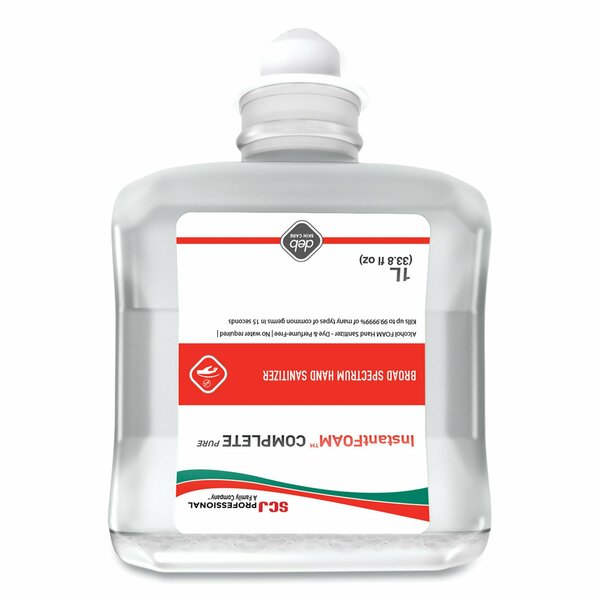 Sc Johnson Professional InstantFOAM COMPLETE PURE Alcohol Hand Sanitizer, 1 L Refill, Fragrance-Free, 6PK 10691240071003